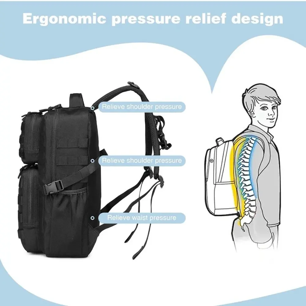 Military Tactical Backpack Men Waterproof Daypack 3 Day Assault Pack Molle Bag - Picture 7 of 7